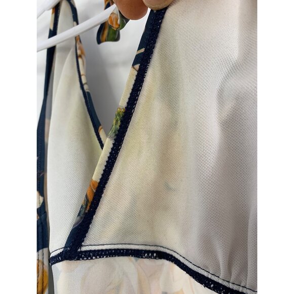 Savi Mom Maternity Floral Tankini Swimsuit Halter Rushing Small REE10506 GUC - Picture 7 of 8